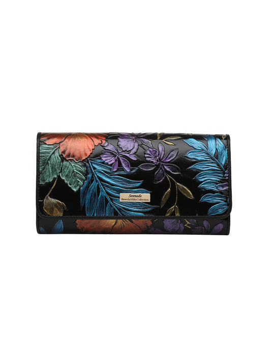 VERMEER LGE RFID HAND PAINTED LEATHER WALLET-WSL1001-MULTI