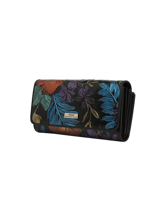 VERMEER LGE RFID HAND PAINTED LEATHER WALLET-WSL1001-MULTI