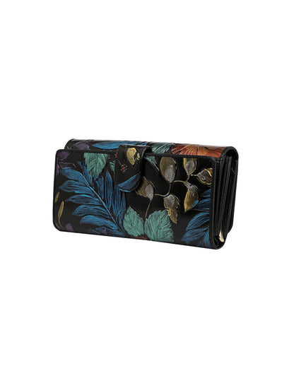 VERMEER LGE RFID HAND PAINTED LEATHER WALLET-WSL1001-MULTI
