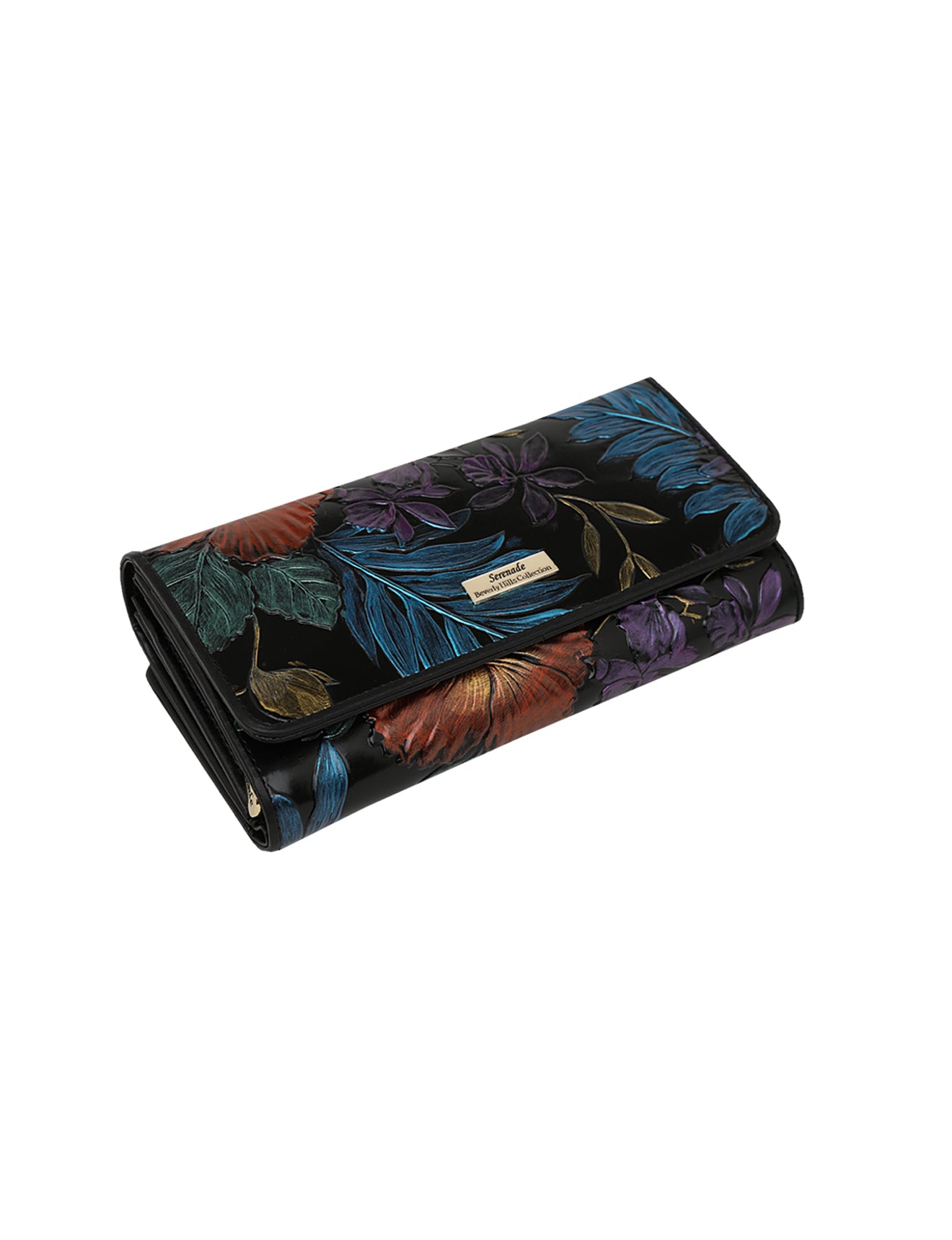 VERMEER LGE RFID HAND PAINTED LEATHER WALLET-WSL1001-MULTI