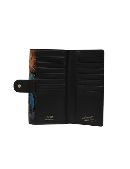 VERMEER LGE RFID HAND PAINTED LEATHER WALLET-WSL1001-MULTI