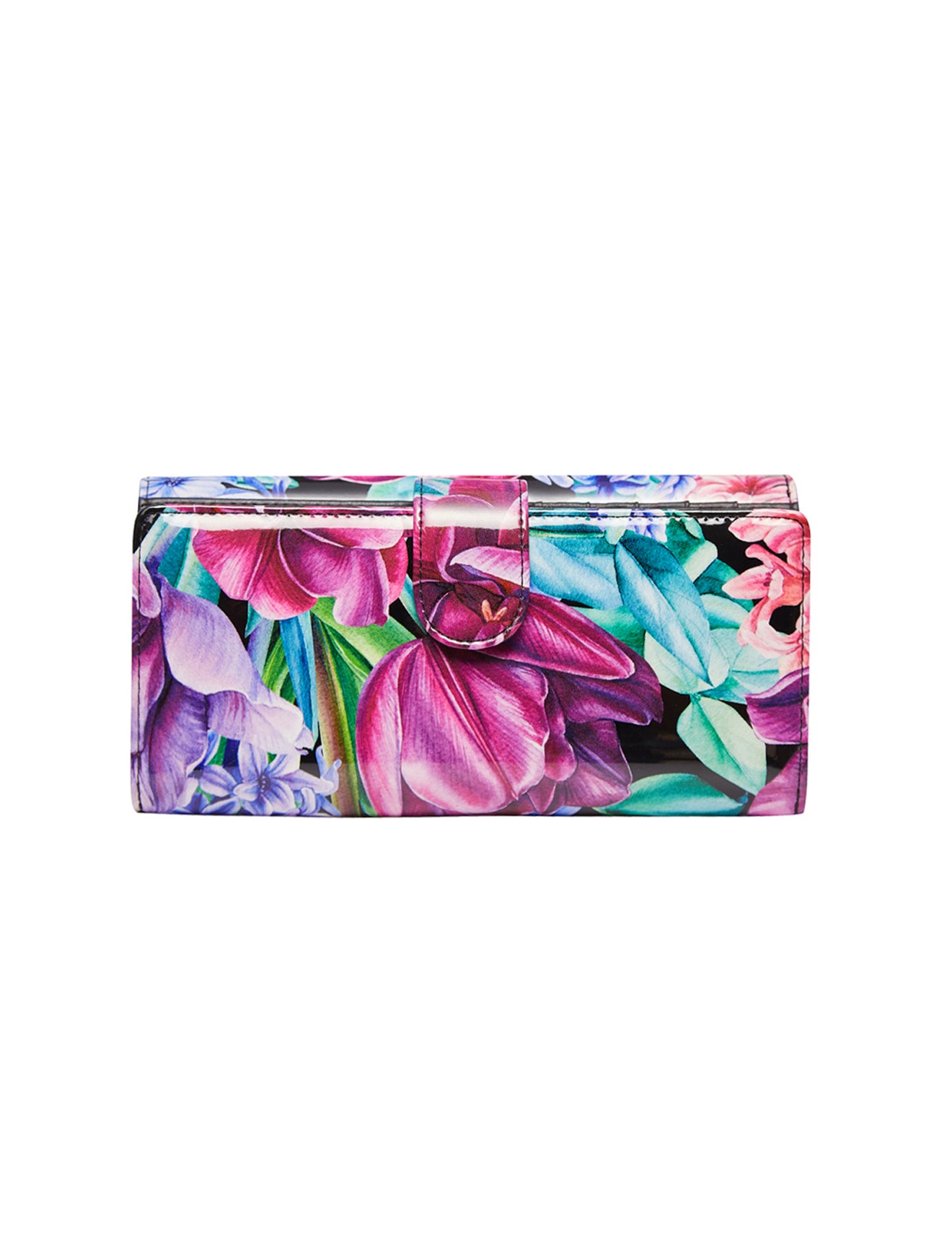 HYACINTH LARGE  PATENT LEATHER WALLET WITH RFID- WSN3501