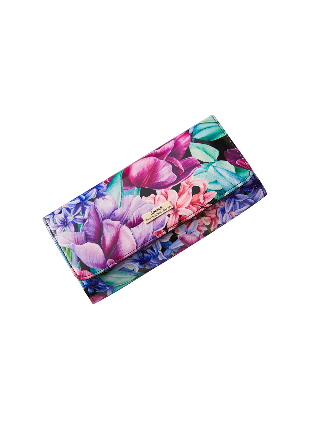 HYACINTH LARGE  PATENT LEATHER WALLET WITH RFID- WSN3501