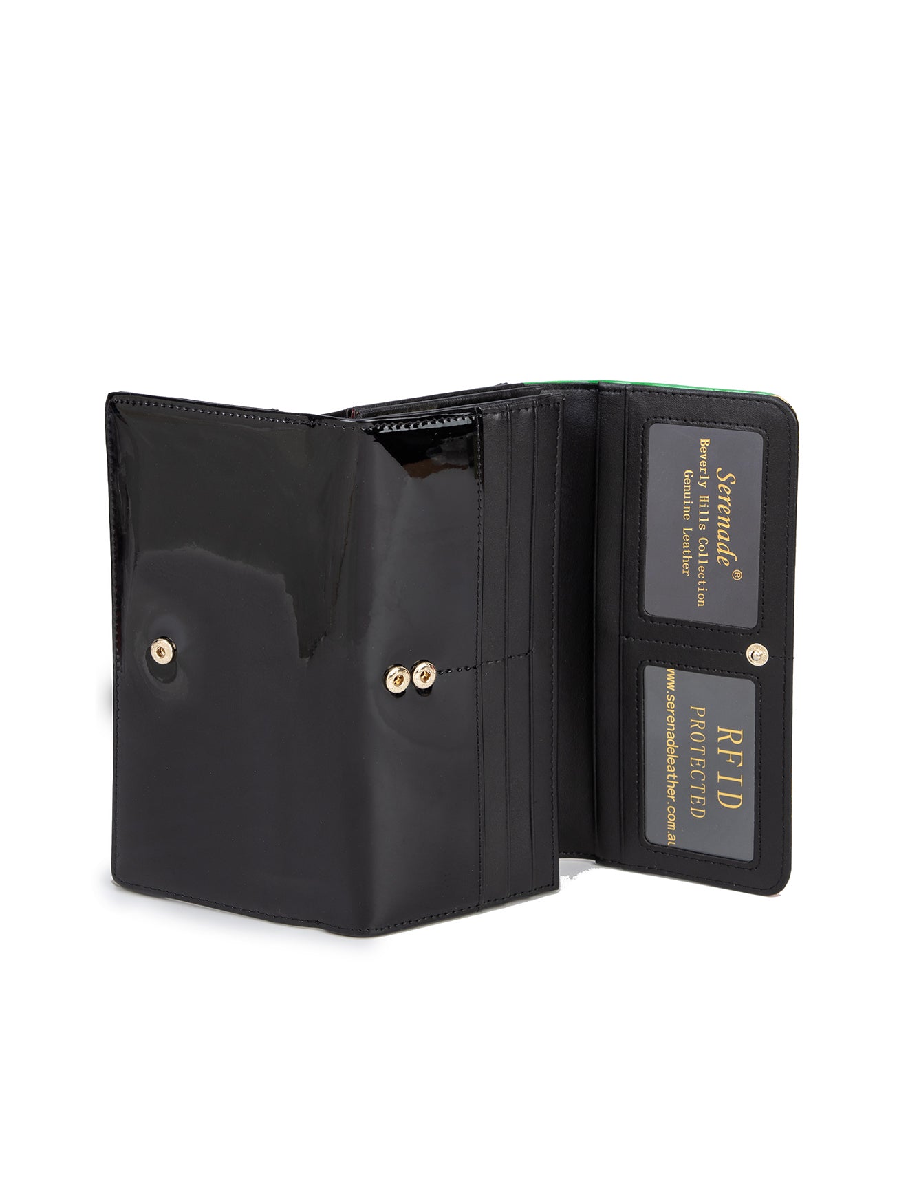 MATILDA LARGE  PATENT LEATHER WALLET WITH RFID-WSN6201
