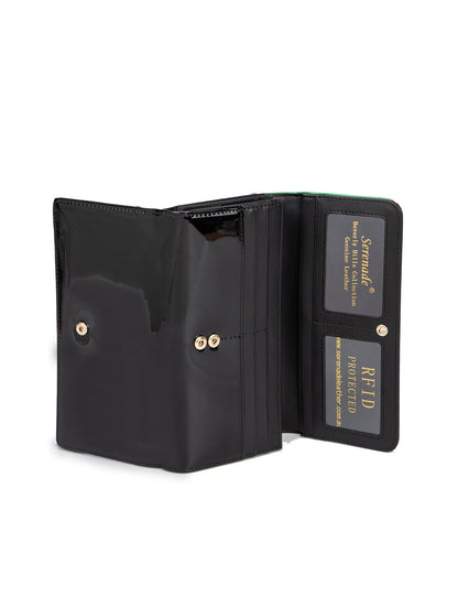 MATILDA LARGE  PATENT LEATHER WALLET WITH RFID-WSN6201